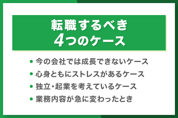 転職するべき4つのケース
