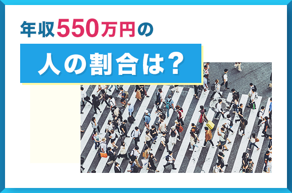 年収550万円の人の割合は？