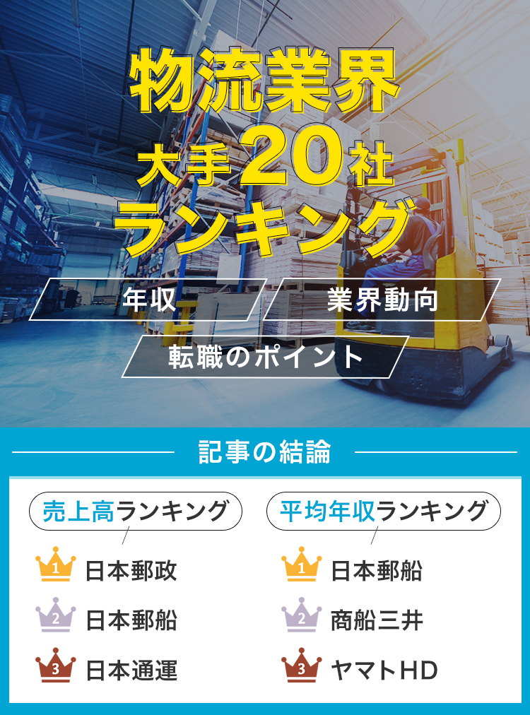 物流業界大手20社ランキング