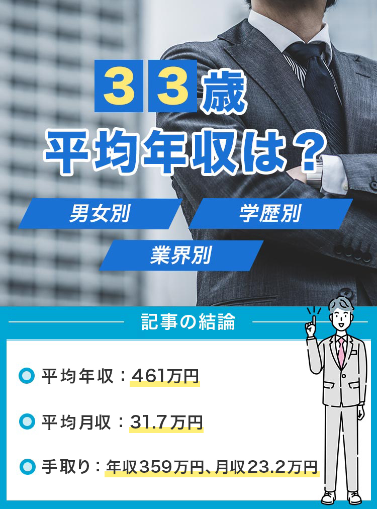 33歳平均年収は？