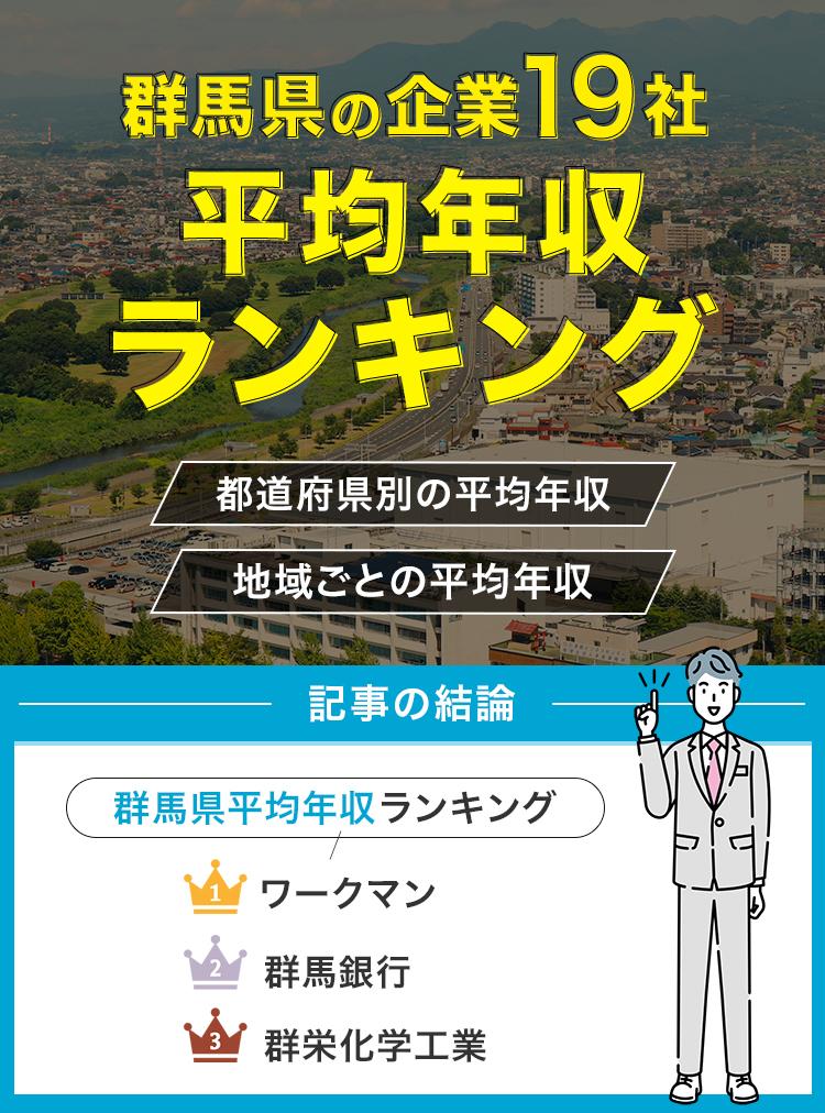 群馬県の企業19社_平均年収ランキング清書