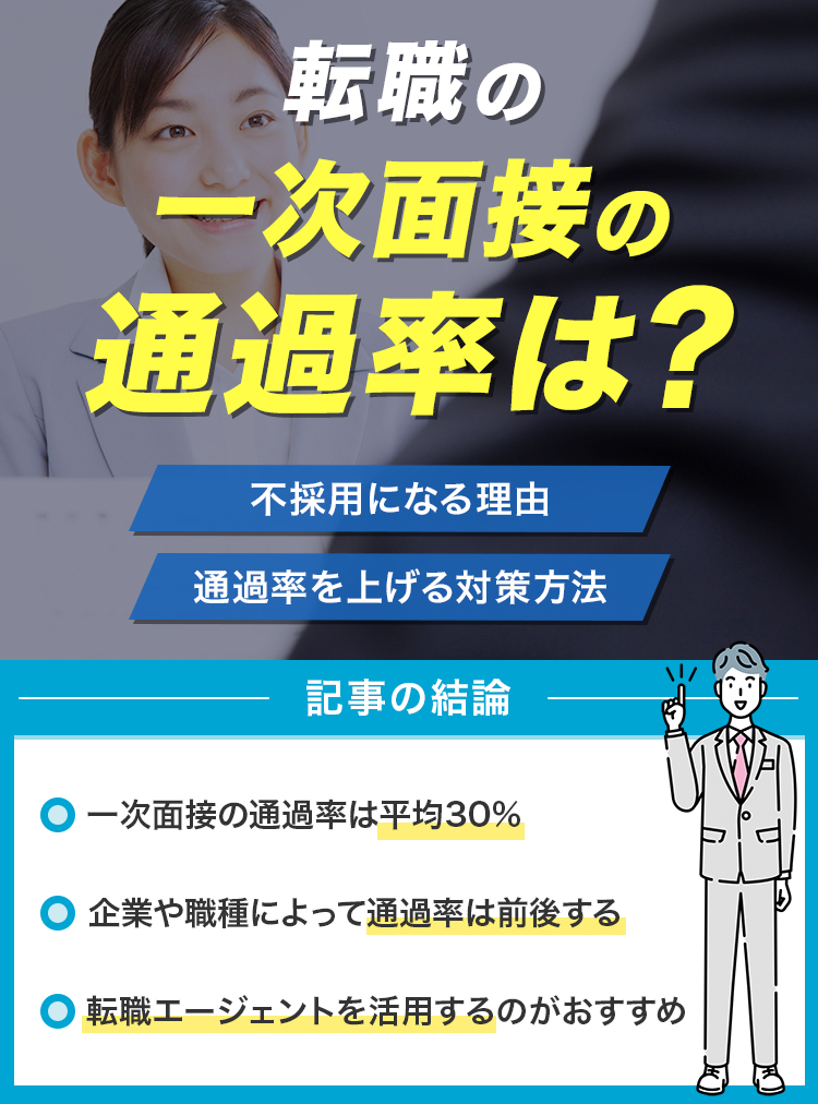 転職の一次面接の通過率は？