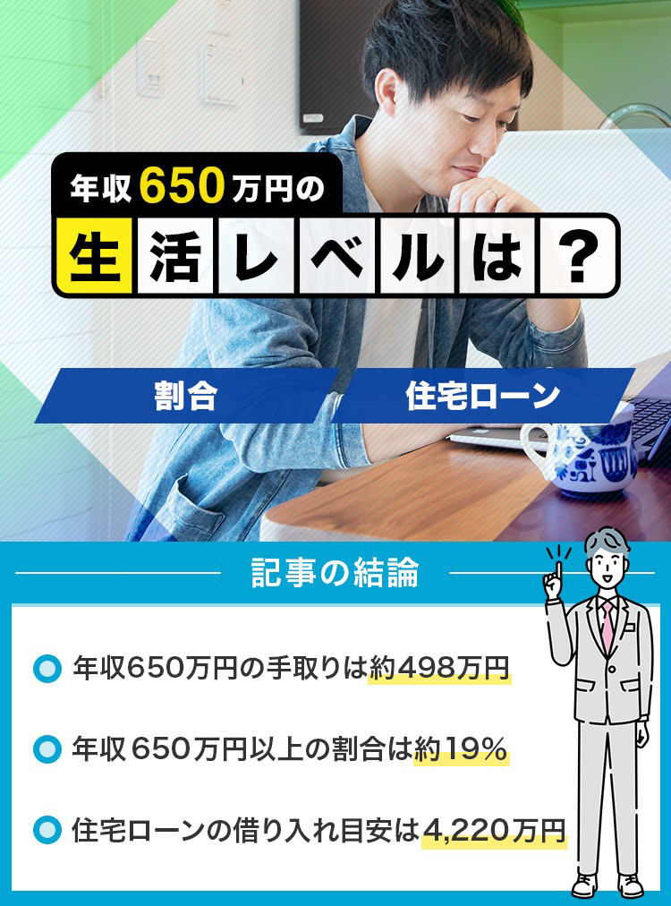 年収650万円の生活レベルは？