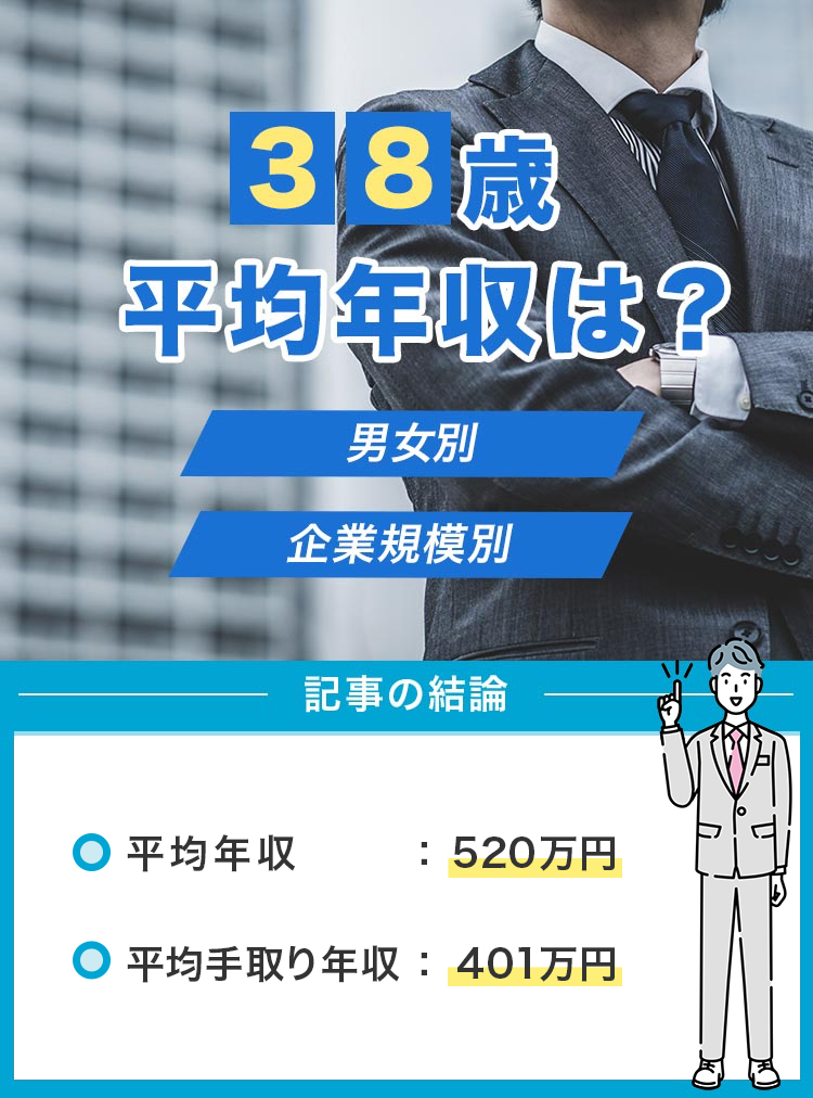 38歳平均年収は？修正