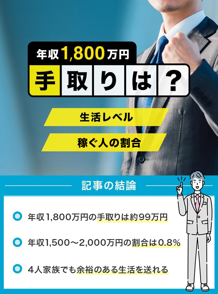 年収1800万円の手取りは？_