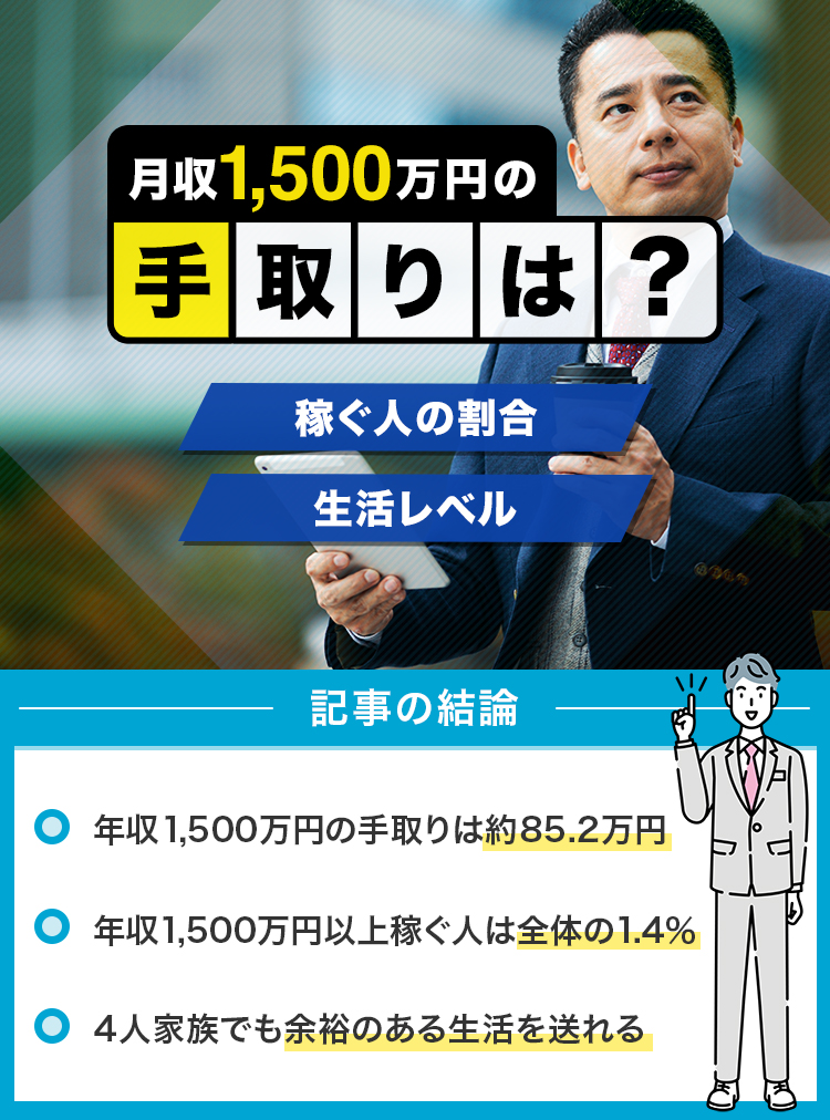 年収1500万円の生活レベルは？