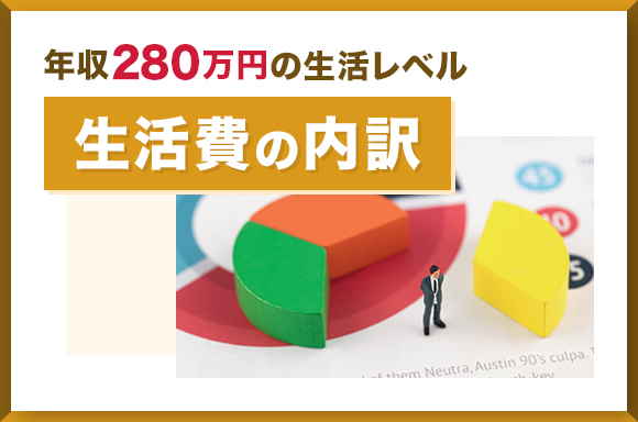 年収280万円の生活レベル｜生活費の内訳