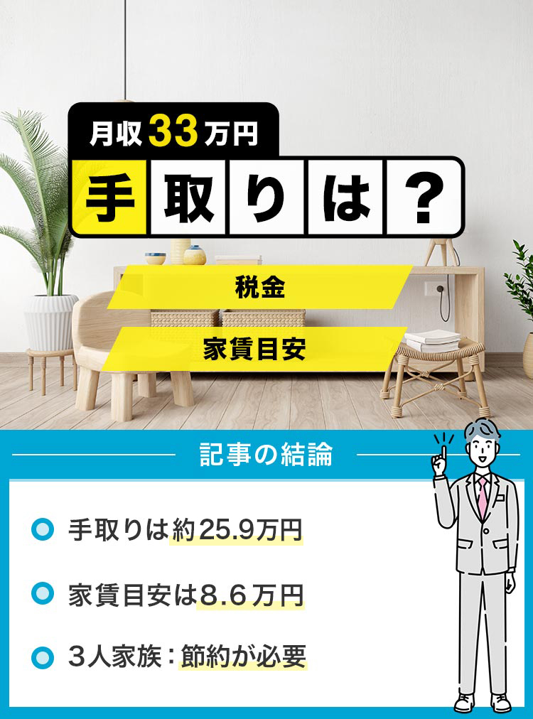 69_月給33万円の手取りは？