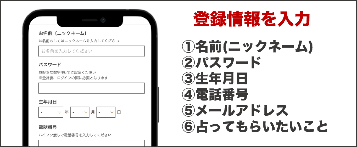 電話占いニーケ 登録方法③