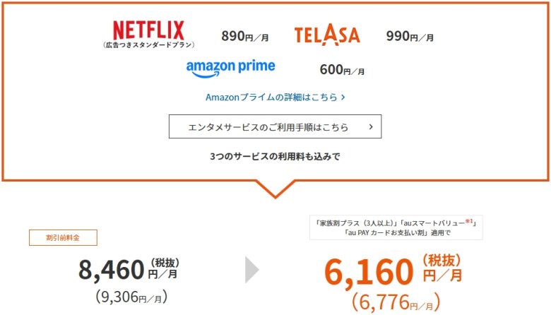 auバリューリンクプラン Netflixパック（P）