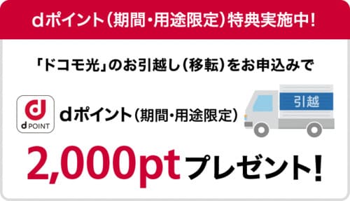 ドコモ光引っ越しキャンペーン特典