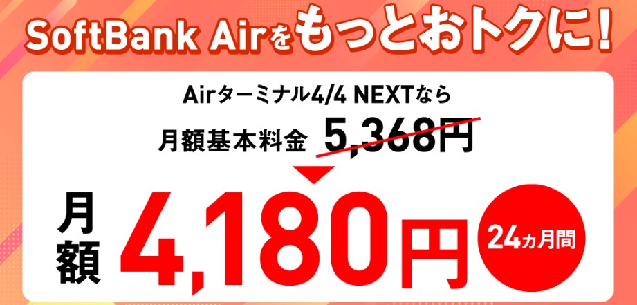 ソフトバンクエアースタート割プラス