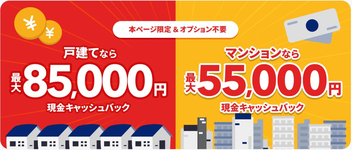 NURO光は最大85,000円現金キャッシュバック