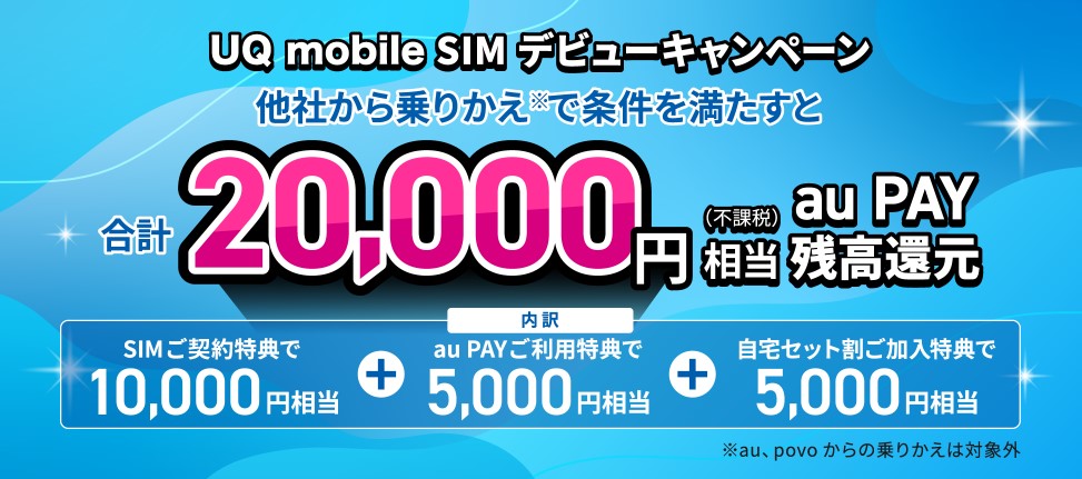 UQモバイルSIMデビューキャンペーン