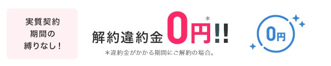 ビッグローブ光＿1ギガ違約金無料