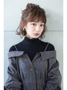 ハーフアップお団子アレンジ