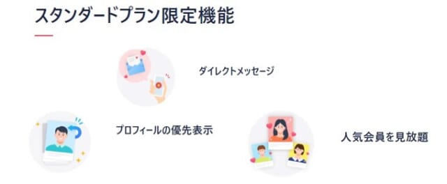 タップルスタンダードプラン限定機能