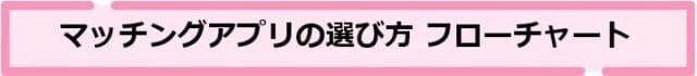 マチアプの選び方フローチャート