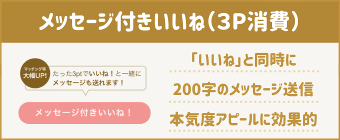 マリッシュ 料金 メッセージ付きいいね