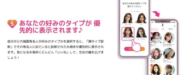 好みのタイプを優先的に表示