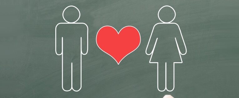 男女ハート