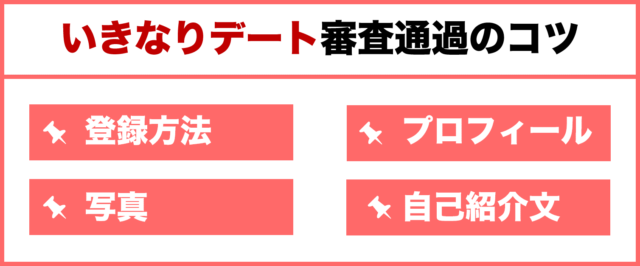 いきなりデートの審査通過のコツ