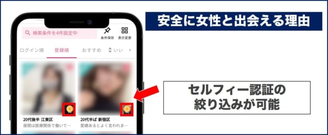 ワクワクメール安全性セルフィー認証