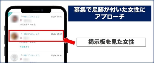 ワクワクメール募集足あとの女性