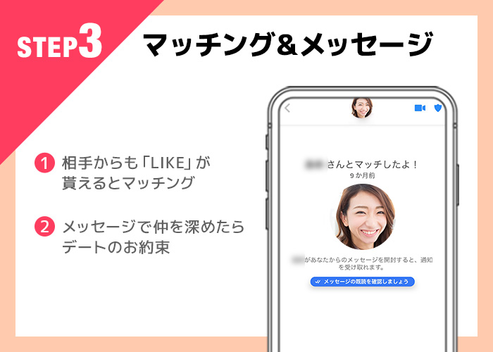 Tinderの使い方step3