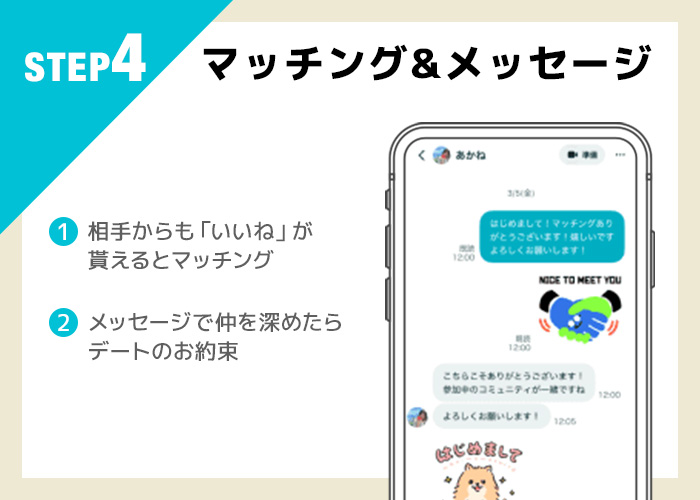 ペアーズの使い方step4