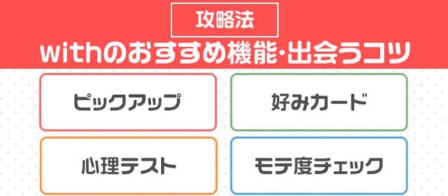withの攻略法 付き合うまでのおすすめ機能まとめ