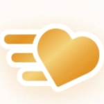 Tinder LIKES YOU 金のハートマーク