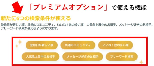 ペアーズのプレミアムオプションで使える機能