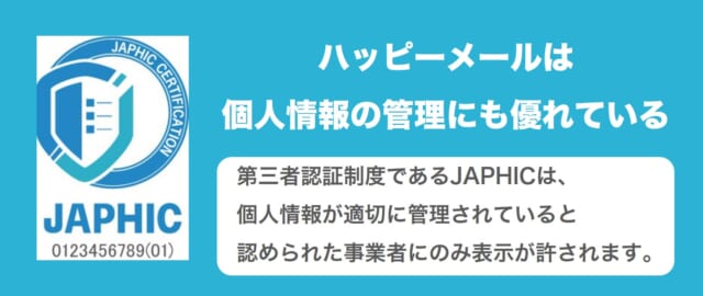 ハッピーメールは個人情報の管理も適切