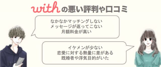 withの悪い評判まとめ