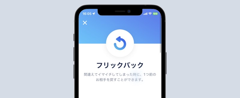 フリックバック購入画面