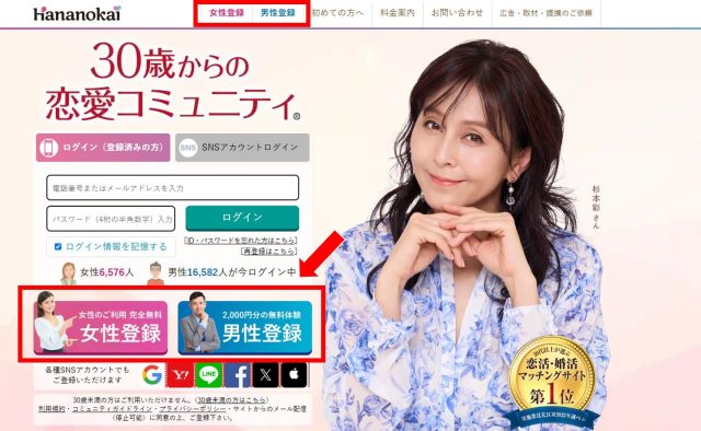 華の会メール登録