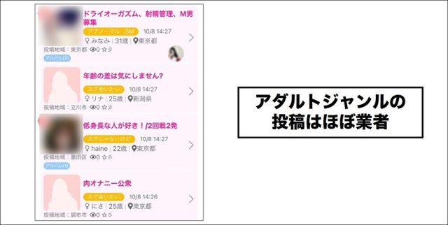 PCMAX アダルトジャンルの投稿はほぼ業者 ぼかし