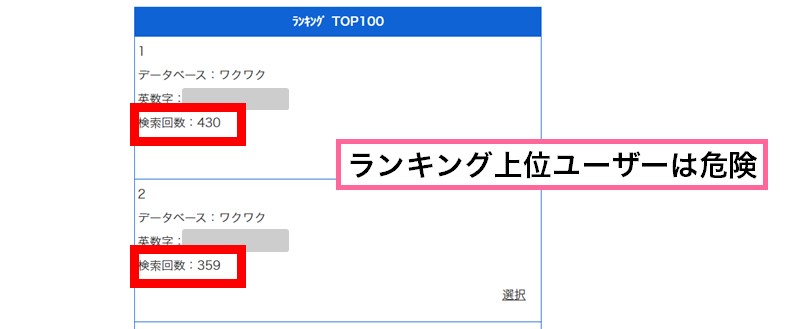 プラチナクラスDBの上位ランカーは危険