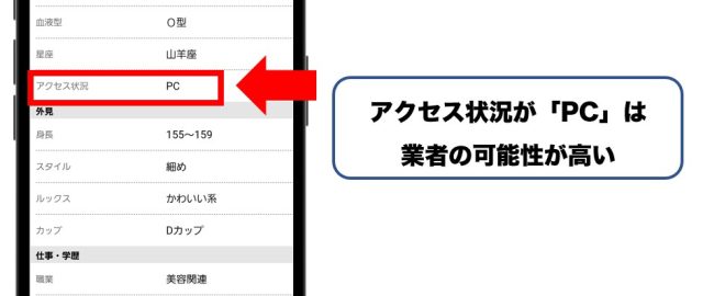 キャリアがPCからログインしている