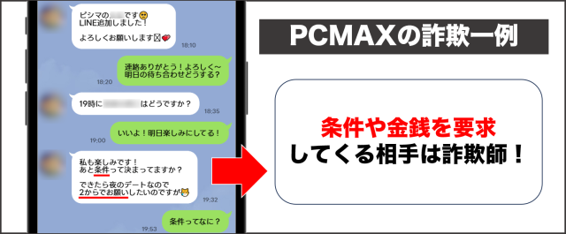 PCMAX 詐欺師の例