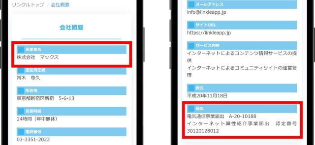 リンクル運営会社概要