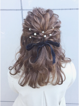 編み込みとねじり編み込みミックスアレンジ