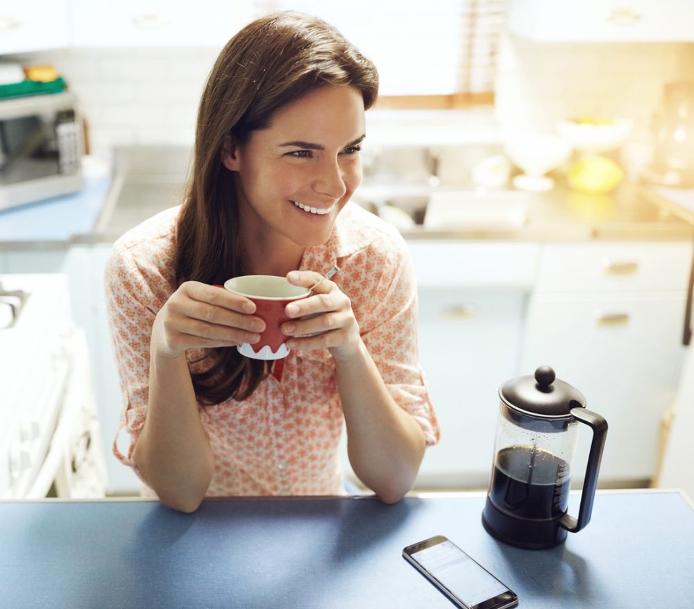 幸せそうな女性