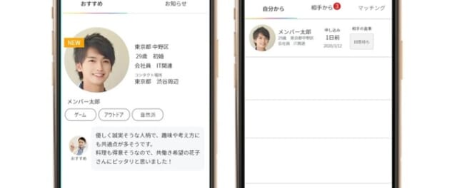 おすすめの相手を紹介される