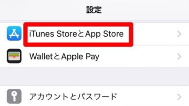 2. iTune StoreとApp Storeをタップ