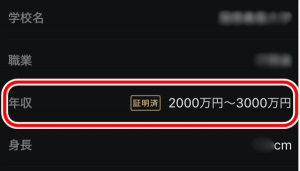 東カレデート　年収証明