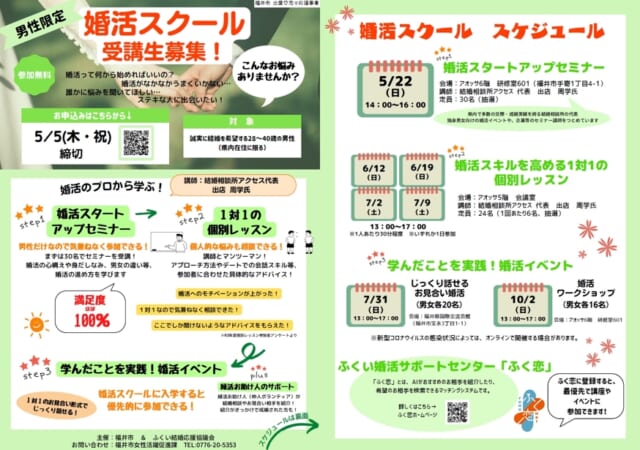 福井市婚活スクールのポスター