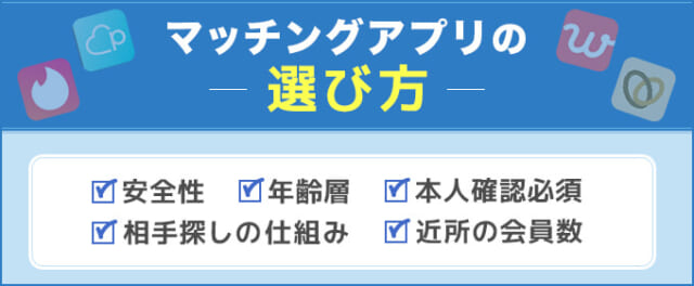 マッチングアプリの選び方の画像