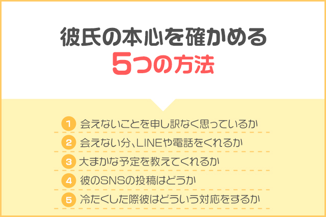彼氏の本心を確かめる5つの方法